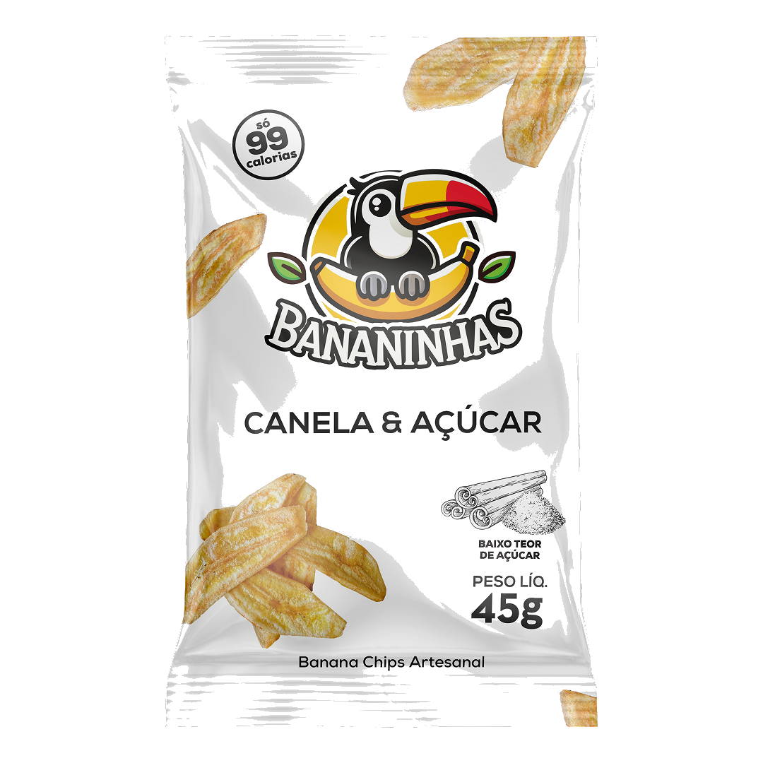 Verpakking Bananinhas bananenchips smaak Canela e Açúcar