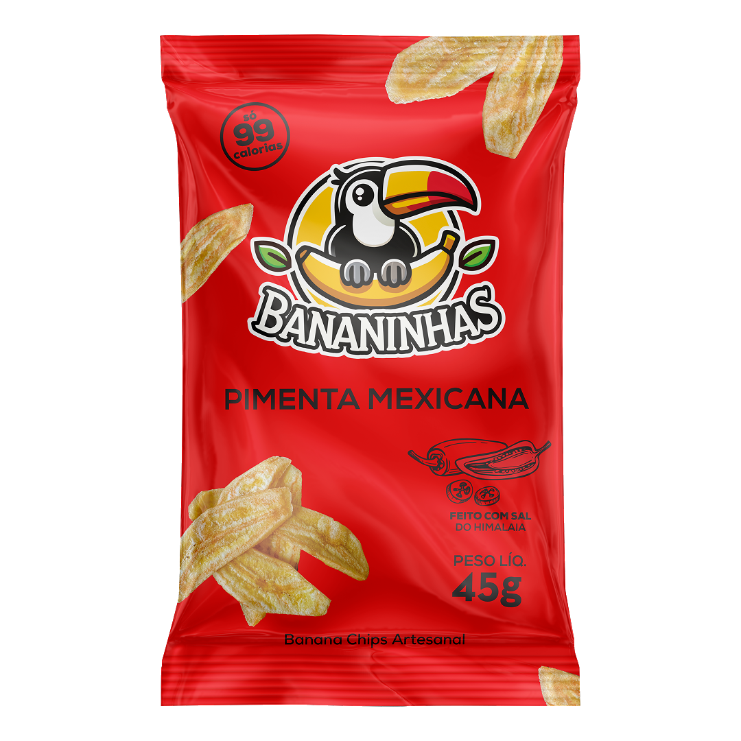 Verpakking Bananinhas bananenchips smaak Pimenta Mexicana