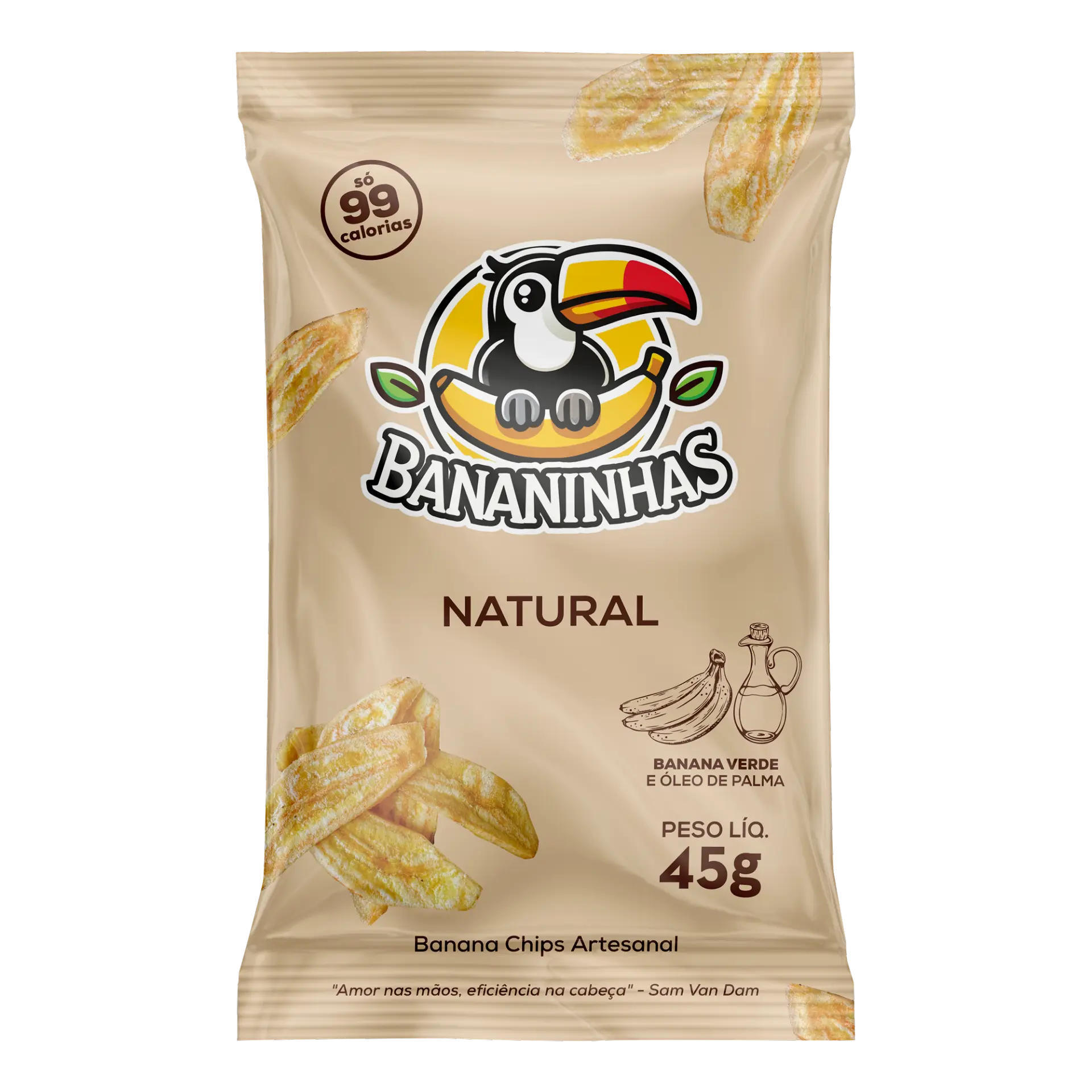 Verpakking Bananinhas bananenchips smaak Natural